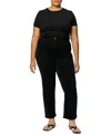 Warp & Weft Ase Plus Stretch High Rise Straight Jean In Jet Black In Jet Black