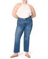 Warp & Weft Ase Plus Stretch High Rise Straight Jean In Takeoff In Takeoff