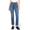 Warp & Weft Ase Stretch High Rise Straight Jean In Takeoff In Takeoff