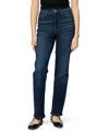 Warp & Weft Ase Stretch High Rise Straight Jean In Vroom In Vroom