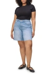 Warp & Weft Warp+weft Girlfriend Stretch Denim Shorts In Girlfriend
