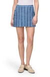 Warp & Weft Warp+weft Hav Fringe Stripe Denim Miniskirt In Indigo Stripe