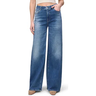 Warp & Weft Warp+weft High Waist Wide Leg Jeans In Westside
