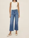 Warp & Weft Icn Cropped Wide Leg Jeans In Crossroads