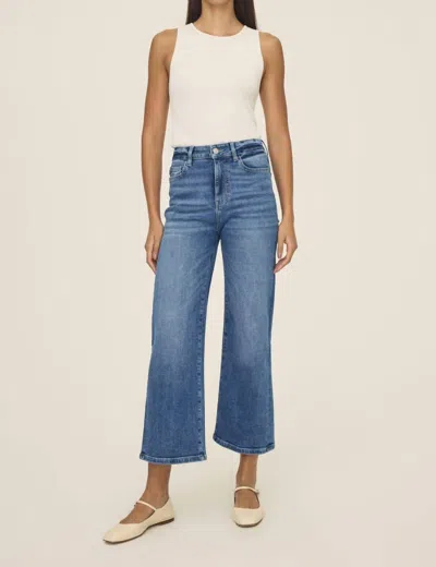 Warp & Weft Icn Cropped Wide Leg Jeans In Crossroads