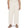 Warp & Weft Warp+weft Icn Raw Hem High Waist Ankle Wide Leg Jeans In Optic