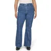 Warp & Weft Warp+weft Mia Seamed High Waist Flare Jeans In Pacific