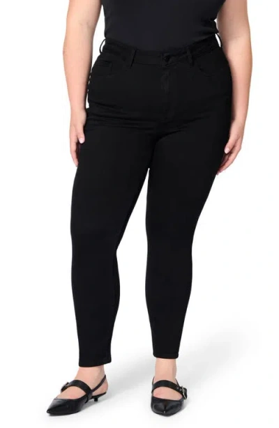 Warp & Weft Warp+weft Mxp High Waist Skinny Jeans In Raven