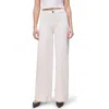 Warp & Weft Warp+weft Nce High Waist Wide Leg Jeans In Optic Cuff