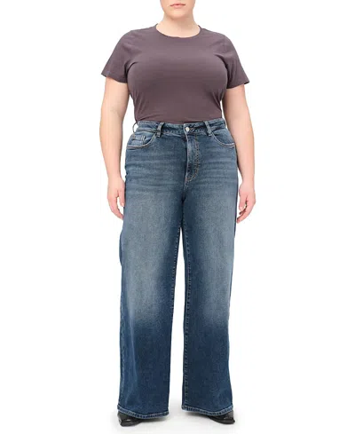 Warp & Weft Nce Plus Wide Leg Jean In Sweet Revenge