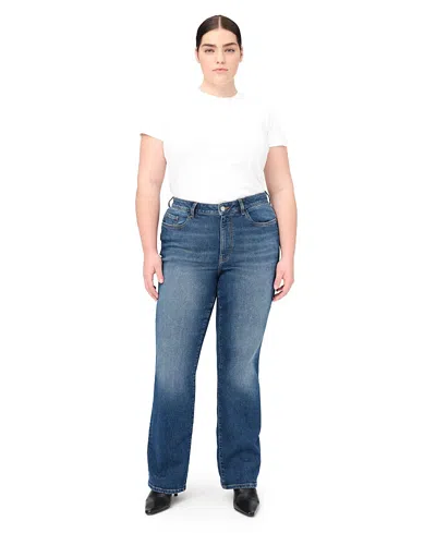 Warp & Weft Rfd Plus High Rise Straight Jeans In Goodtimes