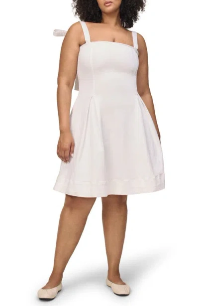 Warp & Weft Warp+weft Stretch Cotton Sundress In White