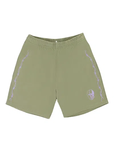 Warren Lotas Barbed Wire Hockey Mask "olive" Shorts In Green