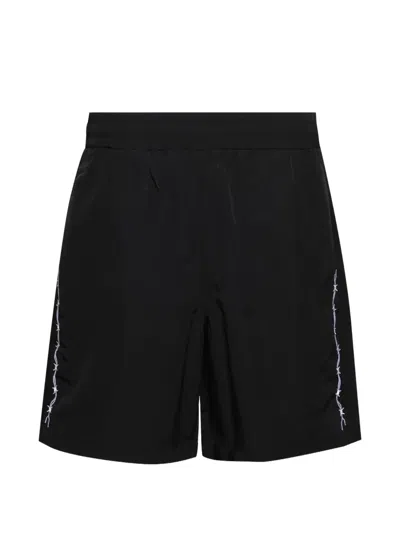 Warren Lotas Barbed-wire Track Shorts In Black