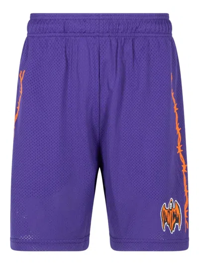 Warren Lotas Bat Reaper "purple" Mesh Shorts