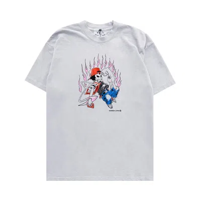 Pre-owned Warren Lotas Boy And Cat T-shirt 'white' | Men's Size L
