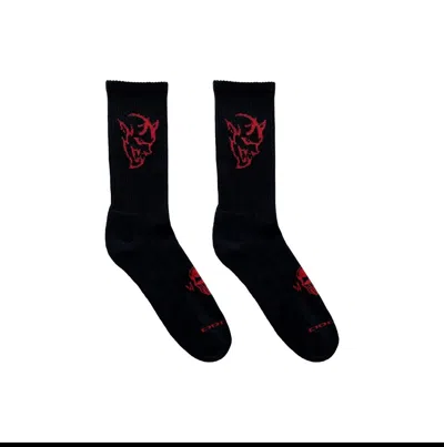 Pre-owned Warren Lotas Dodge Srt Demon Jacquard Socks In Black