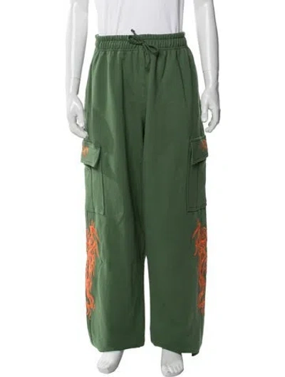 Pre-owned Warren Lotas Graphic Print Cargo Pants In Green
