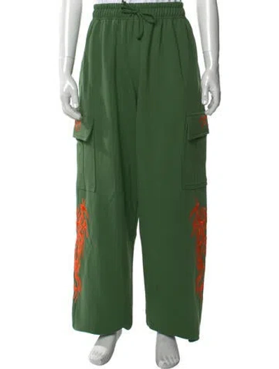 Pre-owned Warren Lotas Graphic Print Cargo Pants In Green