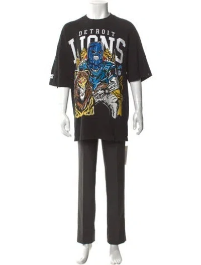 Pre-owned Warren Lotas Graphic Print Crew Neck T-shirt In Black