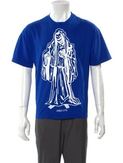 Pre-owned Warren Lotas Graphic Print Crew Neck T-shirt In Blue