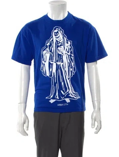 Pre-owned Warren Lotas Graphic Print Crew Neck T-shirt In Blue