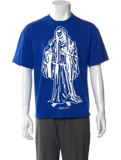 Pre-owned Warren Lotas Graphic Print Crew Neck T-shirt In Blue