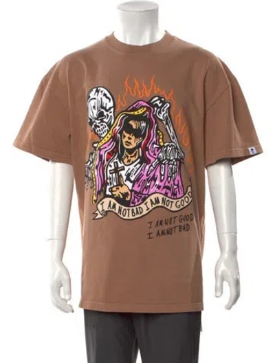Pre-owned Warren Lotas Graphic Print Crew Neck T-shirt In Brown