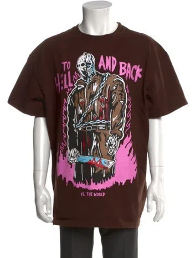 Pre-owned Warren Lotas Graphic Print Crew Neck T-shirt In Brown
