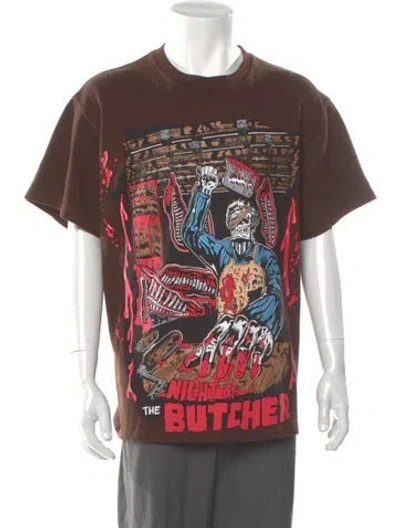 Pre-owned Warren Lotas Graphic Print Crew Neck T-shirt In Brown