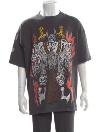 Pre-owned Warren Lotas Graphic Print Crew Neck T-shirt In Gray