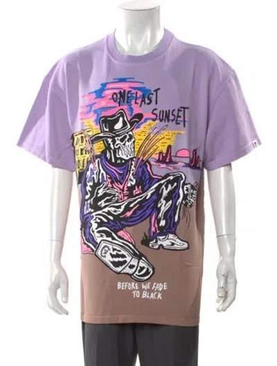 Pre-owned Warren Lotas Graphic Print Crew Neck T-shirt In Purple