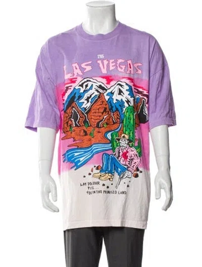 Pre-owned Warren Lotas Graphic Print Crew Neck T-shirt In Purple