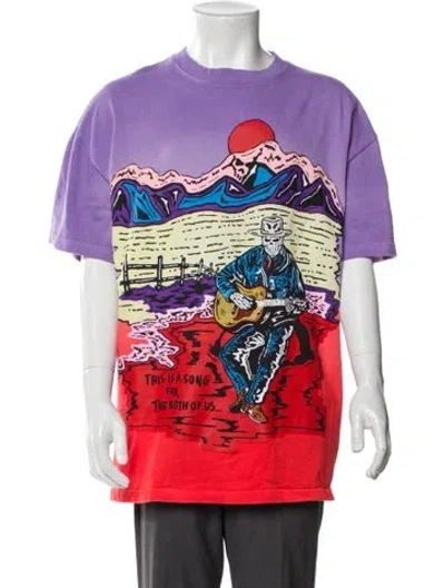 Pre-owned Warren Lotas Graphic Print Crew Neck T-shirt In Purple