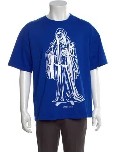 Pre-owned Warren Lotas Graphic Print Crew Neck T-shirt W/ Tags In Blue