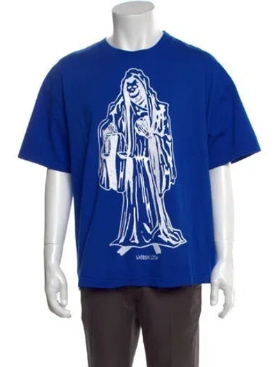 Pre-owned Warren Lotas Graphic Print Crew Neck T-shirt W/ Tags In Blue