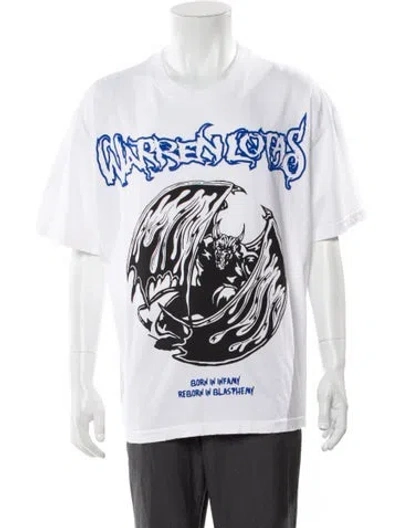 Pre-owned Warren Lotas Graphic Print Crew Neck T-shirt In White
