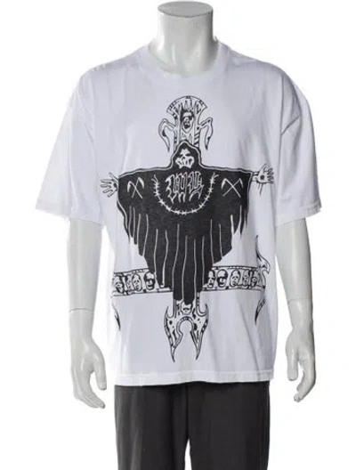 Pre-owned Warren Lotas Graphic Print Crew Neck T-shirt In White