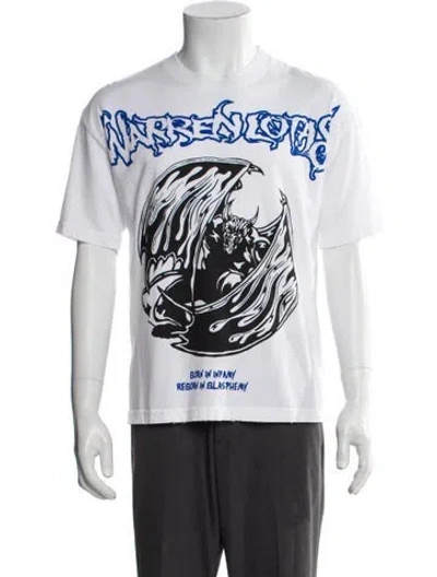 Pre-owned Warren Lotas Graphic Print Crew Neck T-shirt In White