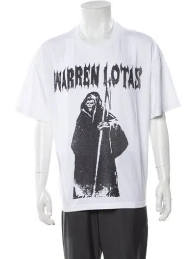Pre-owned Warren Lotas Graphic Print Crew Neck T-shirt In White