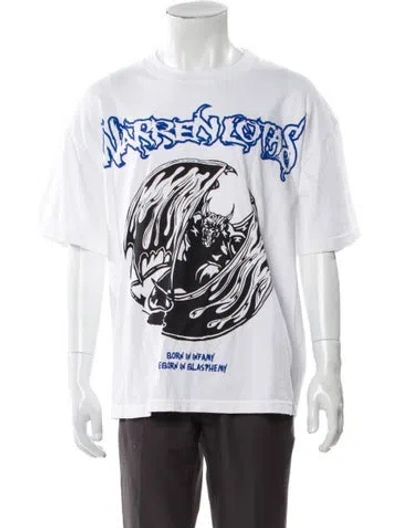 Pre-owned Warren Lotas Graphic Print Crew Neck T-shirt In White