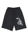 Warren Lotas Graphic-print Drawstring Shorts In Black