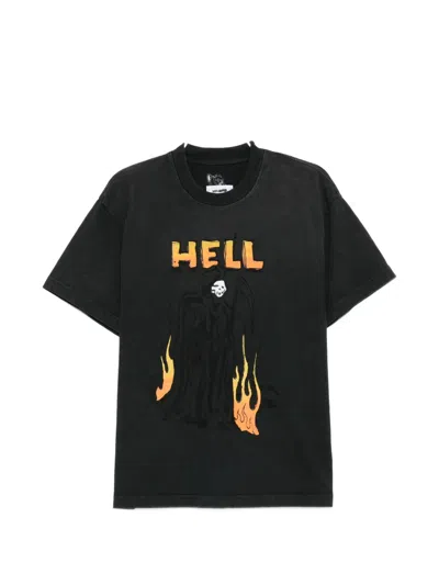Warren Lotas Graphic-print Cotton T-shirt In Black