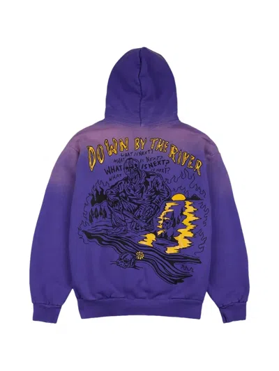 Warren Lotas Graphic-print Hoodie In Purple
