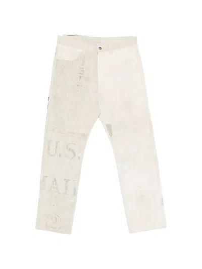 Warren Lotas Graphic-print Jeans In Neutral