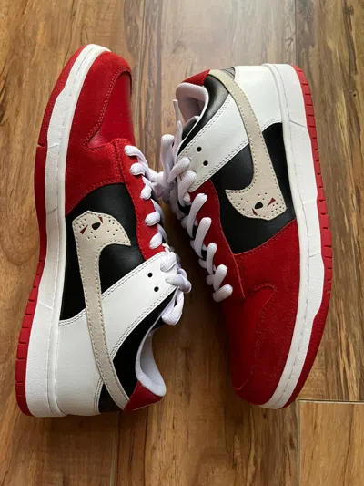 Pre-owned Warren Lotas Jason Dunks Red Og Size 10 Shoes