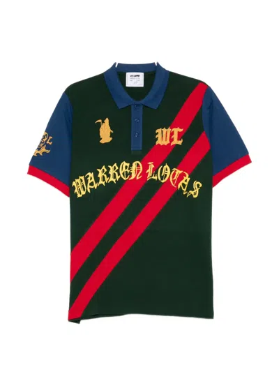 Warren Lotas Logo-embroidered Striped Polo Shirt In Multi