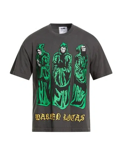 Warren Lotas Man T-shirt Charcoal Size S Cotton In Grey