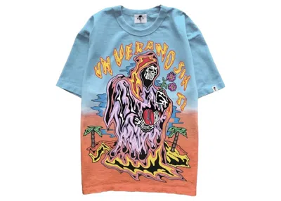 Pre-owned Warren Lotas Men's  Bad Bunny Un Verano Sin Ti Ombre T-shirt In Blue