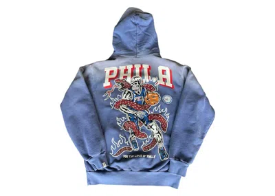 Pre-owned Warren Lotas Men's  Philadelphia 76ers 2.0 Hooded Sweatshirt In Blue
